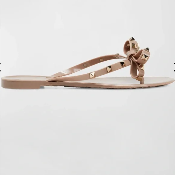 *TODAY ONLY* Valentino Garavani Rockstud Flat Thong Sandals- Worn 1x - Picture 2 of 8